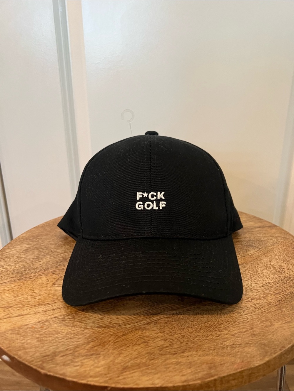 G/FORE Black Cap with White Embroidered Slogan